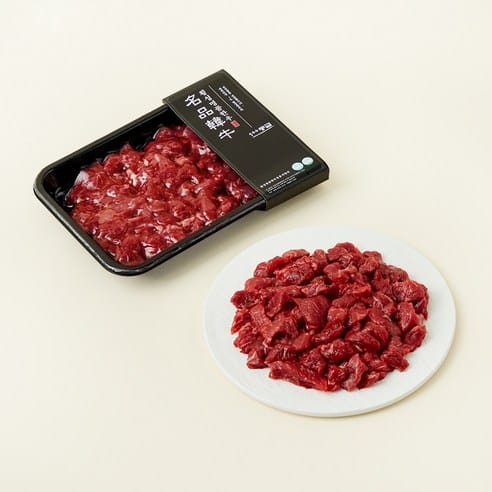 횡성한우 1++ 국거리용, 3개월 최저가 근접