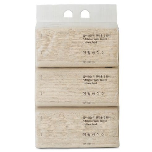 생활공작소 뽑아쓰는 무표백 천연펄프 키친타올 쿠팡 21,370원 최저가 가격 추적 후기
