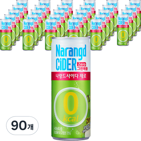 나랑드사이다 제로 그린애플 245ml×90개 쿠팡 32,280원 최저가 가성비 후기