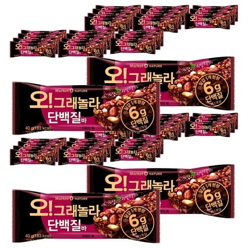 마켓오네이처 오리온 오 그래놀라 단백질바 12p 쿠팡 15,400원 역대 최저가 가격 추적 후기