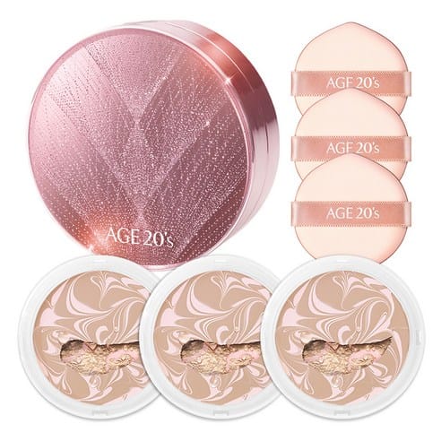 에이지투웨니스 뉴오리지널 트윙클 에디션 에센스 커버 팩트 케이스+리필 12.5g×3p 쿠팡 28,920원 역대 최저가 후기