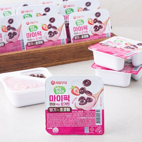 서울우유 마이픽 꺾어먹는 딸기 요거트 쿠팡 8,910원 역대 최저가 후기