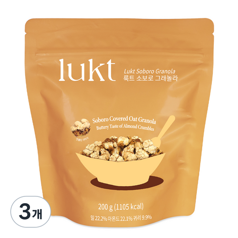 룩트 소보로 그래놀라, 하루 만에 3,300원 빠졌다