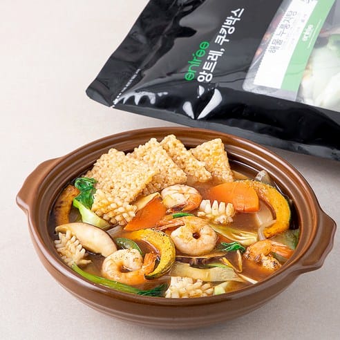 앙트레 해물 누룽지탕, 어제 17,900 → 오늘 9,900원