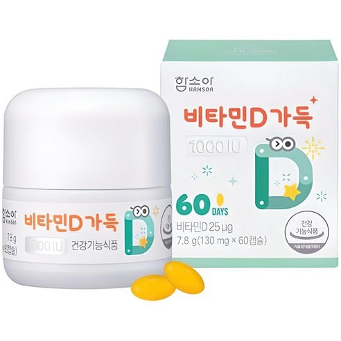 함소아 비타민D 1000IU, 어제 22,610원 → 오늘 18,900원