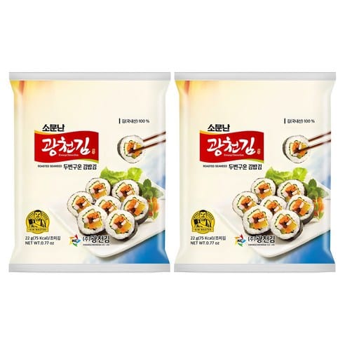 광천김 소문난 두번 구운 김밥김, 하루 만에 6,200원 빠졌다