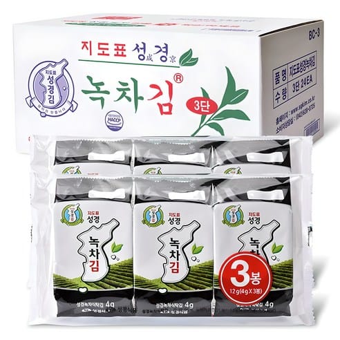 성경식품 지도표 녹차 김, 3개월 최저가 근접